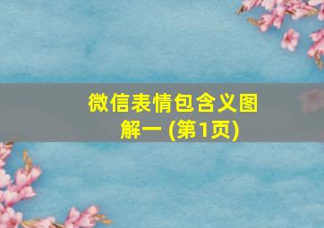 微信表情包含义图解一 (第1页)